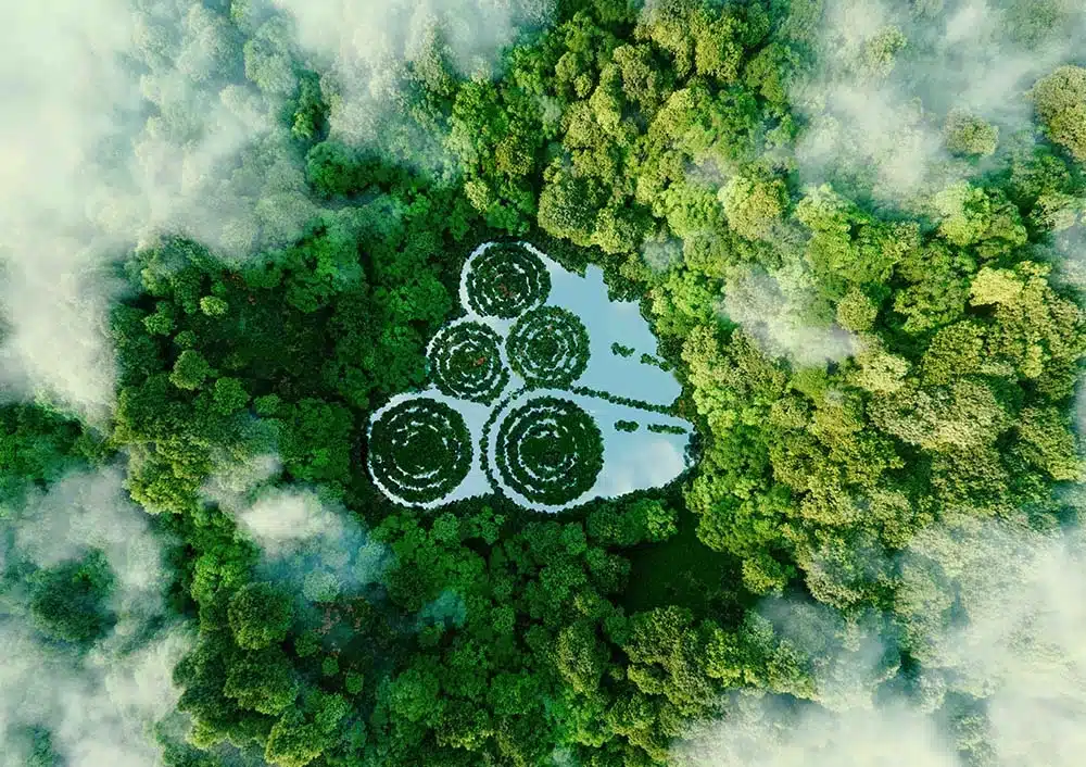 Regenwald mit See, Nachhaltigkeit bei TRIPS | TRIPS group